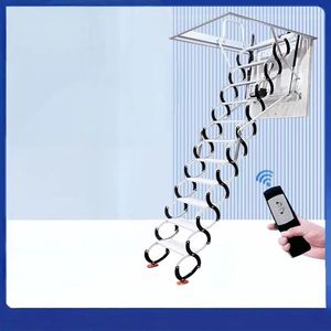 <span class=keywords><strong>Escalera</strong></span> telescópica eléctrica para ático, de acceso interior conveniente, plegable automática, de acero, con capacidad de 300 kg - Product Image 6