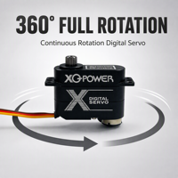 Сервопривод для радиоуправляемых моделей самолетов 9г XQ POWER S1009D, полностью алюминиевый корпус, безколлекторный двигатель, цифровой микро-сервопривод, водонепроницаемый, 3 кг, для дронов и вертолетов, 7.4В