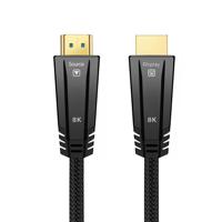 Optique active (AOC) pour câble 8K/1080P - Solution de fibre optique longue distance pour projecteurs avec coque en alliage de zinc de qualité supérieure