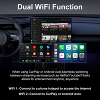 Boîte magique universelle portable pour Carplay, streaming TV, Youtube, Netflix, adaptateur sans fil Carplay Android automatique pour Apple W206