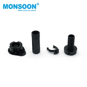 ขาปรับระดับเฟอร์นิเจอร์พลาสติกทรงสามเหลี่ยมสีดำ ยี่ห้อ Monsoon ติดตั้งง่าย ใช้ได้กับตู้ครัว โต๊ะทำงาน โต๊ะเขียนหนังสือ - Product Image 2