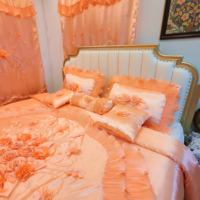 Juego de Edredón de Lujo Bordado de 12 Piezas para Boda con Cortinas a Juego, Tamaño King, OEM ODM, Venta al Por Mayor