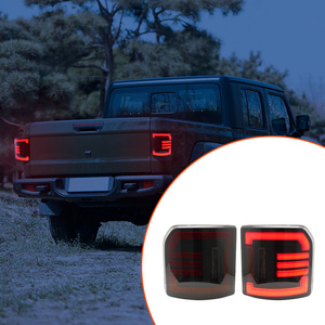 Paire de feux arrière LED complets pour Jeep Gladiator JT 2020 2021, lentille fumée transparente, feux de freinage, clignotants, feux de recul - Product Image 1