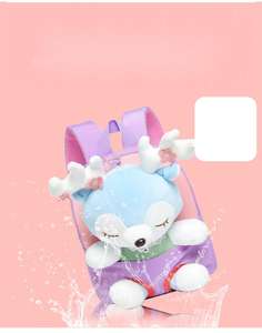 Sac à dos pour enfants de maternelle <span class=keywords><strong>Yemu</strong></span>, léger, mignon, en tissu Oxford, motif de cerf de dessin animé, sac à dos scolaire en peluche pour animaux - Product Image 6