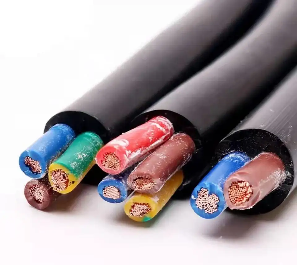 ПВХ провод кабель Электрический провод 2 3 4 5 6 Core гибкий кабель Rvv