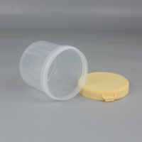 Bocal cylindrique en plastique HDPE de 500ml et 1 litre Seaux vides de qualité alimentaire pour l'emballage de thé, café, poudre, confiture de miel-Vente en gros