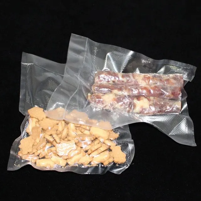 食品肉シーフード包装用の卸売3面シール真空貯蔵バッグ防湿
