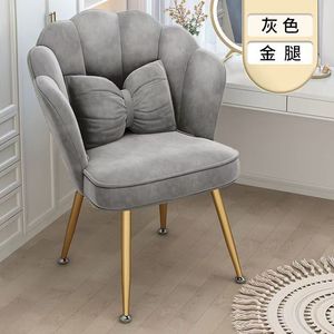 Backrest dressing table petal chair manicure table comfortable and rotatable makeup <b>stool</b> <b>bedroom</b> high-end style - Product Image 5