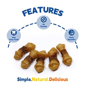 Meilleures ventes OEM de beurre d'arachide sans cuir brut et d'os emballé avec du canard 6CT Friandises pour chiens à mâcher Aliments secs pour animaux domestiques Collations pour chiens de marque privée - Product Image 4