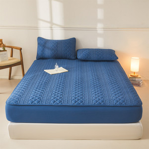 2025 Phong Cách Mới Không Thấm Nước Thoáng Khí Mềm Mại Nệm Bìa Trái Tim Bông Bảo Vệ Không Thấm Nước Tấm Ga Giường Hoặc Được Trang Bị <span class=keywords><strong>Sheets</strong></span> Set - Product Image 2