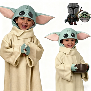 Halloween <span class=keywords><strong>Yoda</strong></span> kostum Film & TV karakter uniseks anak-anak bayi dengan pakaian poliester dan ikat kepala stok tersedia - Product Image 3