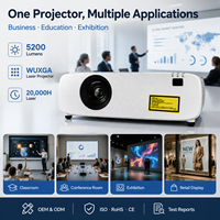 Proyector Láser WUXGA de 5200 Lúmenes con Relación de Alcance de 1.2-2.0 para Salas de Conferencias y Aulas