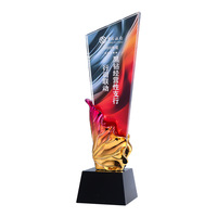 Trophée de danse créatif et écologique en résine cristalline, haut de gamme, imprimé UV personnalisé pour les concours de danse classique et de danse latine pour enfants
