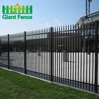 Customized Decorative Tubular Arrow Fence Tube Metal Ornamental Black Galvanized 6X8 Security Spear Top Steel Fence Panels