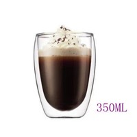 Tasse double en plastique et verre transparent, mug couple, écologique, moderne, pour la maison, isolée, pour le lait et le petit-déjeuner