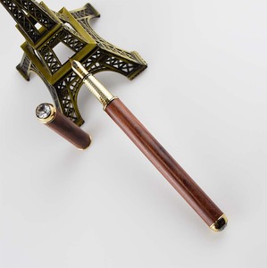 Pluma de caligrafía GemFully, la mejor venta, respetuosa con el medio ambiente, marca de cliente ejecutivo, pluma estilográfica de madera con diamante - Product Image 5