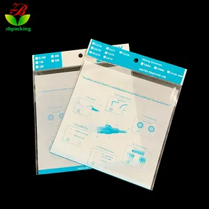 Bolsa de embalaje de impresión OPP/CPP, bolsa de fábrica personalizada de papelería, Cable y sello térmico de plástico azul Bopp ZB