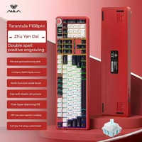 Clavier mécanique gaming pleine taille AULA F108/PRO avec rétroéclairage personnalisé, hot-swappable, sans fil Bluetooth, pour commutateurs Hi-Fi de bureau