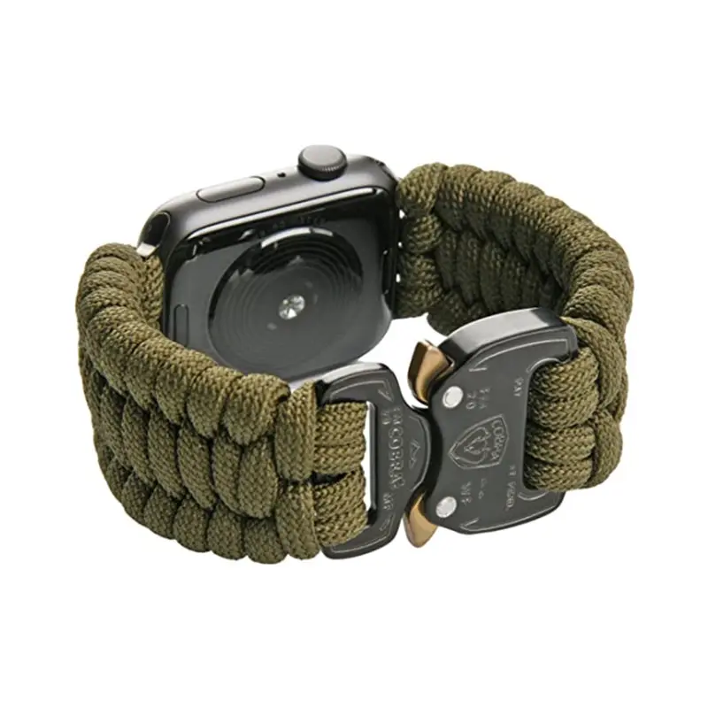 Bilezik iWatch Ultra SE 8/7/6/5/4/3/2/1 İzle bileklik 38mm 40mm 41mm 42mm 44mm 45mm 49mm Ultra 550 Paracord saat kayışı