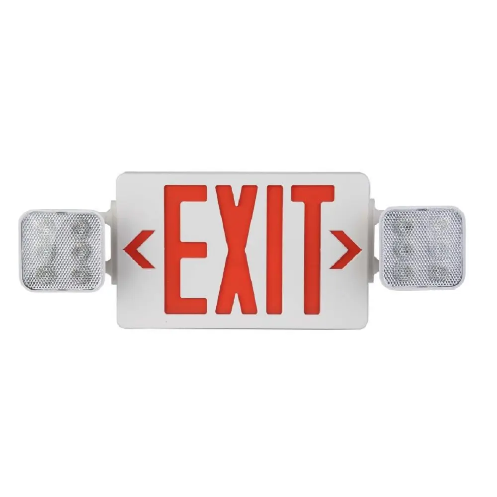 stocked fast shipping LED120-277v recharged exit sign emergency exit lights with backup battery