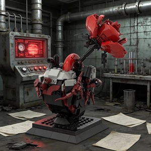Modelo <span class=keywords><strong>de</strong></span> Plástico ABS Hecho a Mano, Corazón <span class=keywords><strong>de</strong></span> Reactor Explosivo, Adornos Compatibles con Rompecabezas - Product Image 4