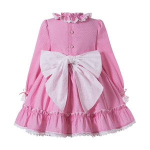 Pettigirl Pink Girls Kids Lace Princess <span class=keywords><strong>Vestidos</strong></span> Elegantes <span class=keywords><strong>vestidos</strong></span> de otoño para niña de cumpleaños con diadema - Product Image 3