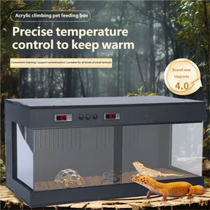 Umweltfreundliches PVC-Reptilienterrarium mit Temperaturregelungsfunktion, UVB-Lampe, leicht und faltbar für die Zucht von Haustierschlangen und Echsen. - Product Image 4