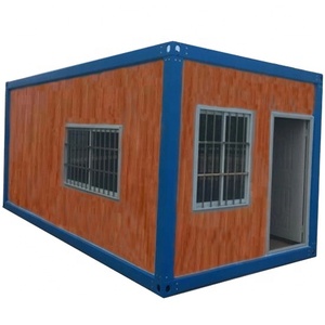 China 20Ft modern prefab log kits cabin Prefabricated Steel frame office Container House
