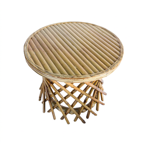 Mesa Auxiliar Moderna de Bambú Cruzado, Mesa de Centro de Bambú Natural para Sala de Estar, Muebles para el Hogar, Diseño Personalizable, Ajustable, de Lujo - Product Image 1