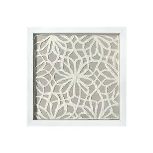 Simplicity Handmade Geometric 3D Framed Paper Pulp Painting for Indoor Wall Art Home Decor Wholesale Collection