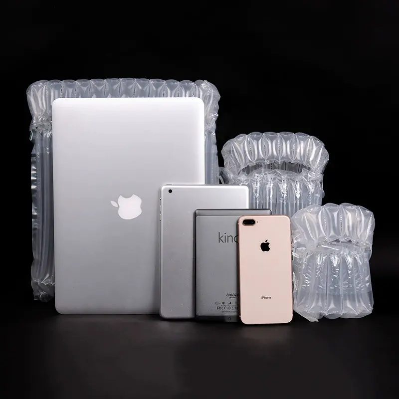 Proveedor de embalaje protector bolsas de urdimbre de burbujas de cojín de aire PE inflables para productos electrónicos