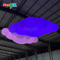 Sayok Géant Suspendu Nuage Décor Gonflable Led Lumière Truss Nuages pour la Scène Publicitaire