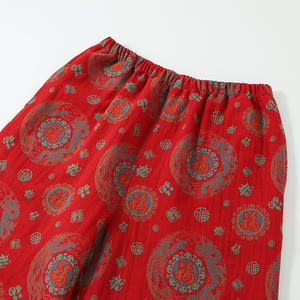 <span class=keywords><strong>ชุด</strong></span><span class=keywords><strong>นอน</strong></span>สตรีผ้าฝ้ายแท้สไตล์จีนสีแดงสำหรับผู้<span class=keywords><strong>สูงอายุ</strong></span>สำหรับฤดูใบไม้ผลิและฤดูใบไม้ร่วง - Product Image 6