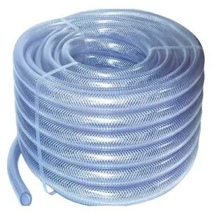 Manguera de agua trenzada reforzada fibra de PVC trenzada reforzada poliéster de alta intensidad flexible
