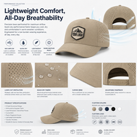 Casquette de golf et de baseball haut de gamme personnalisée, tissée, respirante, imperméable, avec ventilation perforée au laser, séchage rapide