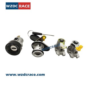 ชุดล็อคกระบอกสูบ WZDC RACE รุ่น 95228633 สำหรับเชฟโรเลต อาวีโอ กุญแจสตาร์ท ประตู ฝากระโปรงท้าย ชุบสังกะสีสีดำ - Product Image 1