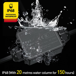 3-Wege <span class=keywords><strong>M25</strong></span> Kabelverschraubungen IP68 Wasserdichte Anschlussdose Kunststoffgehäuse Verbinder 1 Ein- 2 Ausgänge für Außenverkabelung - Product Image 2