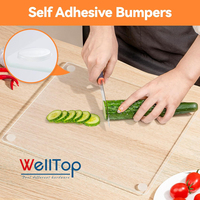 WELLTOP Accessoires de mobilier en plastique personnalisés, patins antidérapants transparents à ventouse pour protection de meubles en verre