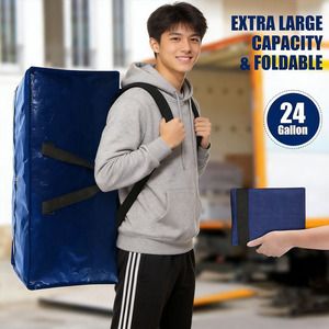 Sacs de rangement géants <span class=keywords><strong>XXL</strong></span>, empilables, grande capacité, surdimensionnés, 100l, extra grands, sacs de déménagement avec sangles de <span class=keywords><strong>sac</strong></span> <span class=keywords><strong>à</strong></span> dos - Product Image 1
