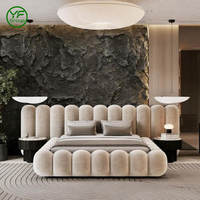 Cadre de lit Queen style pin, mobilier de maison minimaliste antique, en MDF durable, base de lit King/Queen en frêne