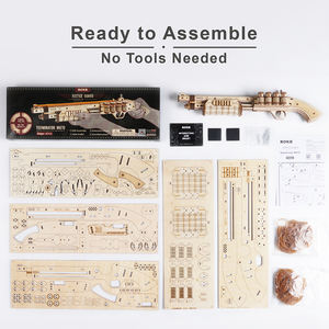 ของเล่นประกอบเอง Robotime Rokr รุ่น LQ501 ปืน Terminator <span class=keywords><strong>M870</strong></span> ของขวัญงานฝีมือ 3 มิติ ทำจากไม้ - Product Image 6