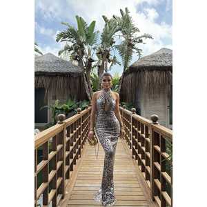 Robes de soirée, robe longue à imprimé léopard - Product Image 6