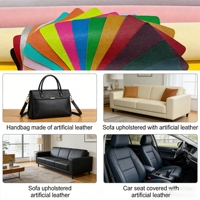 Bahan Kulit Imitasi PVC Kustom Tahan Lama Tahan Air Anti Noda untuk Pelapis Jok Mobil Tas DIY Lebar 54 inci 137cm Kemasan Gulungan