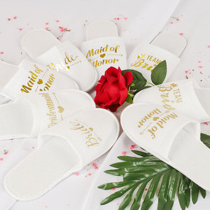 Pijamas <span class=keywords><strong>de</strong></span> boda <span class=keywords><strong>de</strong></span> J-328, zapatillas <span class=keywords><strong>de</strong></span> dama <span class=keywords><strong>de</strong></span> <span class=keywords><strong>honor</strong></span> desechables baratas para invitados <span class=keywords><strong>de</strong></span> hotel - Product Image 2
