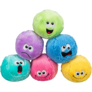 Pelota Interactiva de Peluche para Mascotas, 10 cm, Varios Colores, Juguete Suave con Sonido para Perros y Gatos - Product Image 1