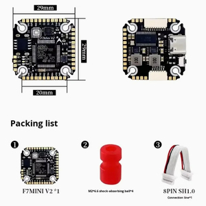 Unidad de Control de Vuelo F722 V2 de 6g 29x29mm con Interfaz ESC de 8 Canales AT7456E OSD, Piezas Centrales Portátiles para Monitoreo de Cultivos Multirrotor - Product Image 4