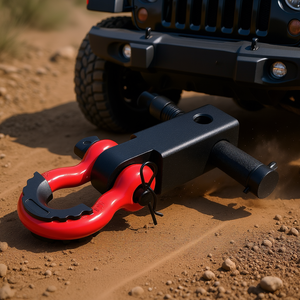 Attelage de remorque 2 pouces en acier allié, capacité 66000 lbs, avec anneau en D de récupération pour camion et Jeep - Product Image 2