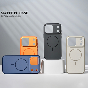 Nhà Máy Bán buôn dual tone ống kính máy ảnh PC trường hợp đối với iPhone 17 Pro Max từ da cảm thấy điện thoại di động bảo vệ cũng tương thích - Product Image 2