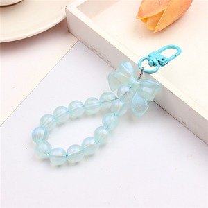 Pha Lê Bead Acrylic <span class=keywords><strong>Bowknot</strong></span> Móc Chìa Khóa 3D Keyring cho trẻ em Quà tặng Máy bán hàng tự động Acrylic <span class=keywords><strong>Bowknot</strong></span> vòng chìa khóa - Product Image 5