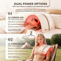 Masque facial LED personnalisé IBN IBN647, nouveau modèle, 1200 lumières, panneau en silicone, lumière rouge infrarouge, équipement de salon de beauté